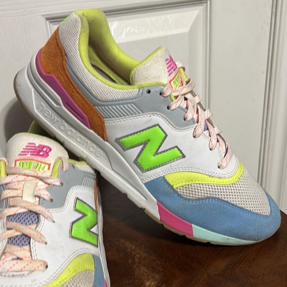 NEW BALANCE  997H‎ Sneakers WHITE PASTEL MULTI Women 11 - EXCELLENT - Rare! - Picture 2 of 14